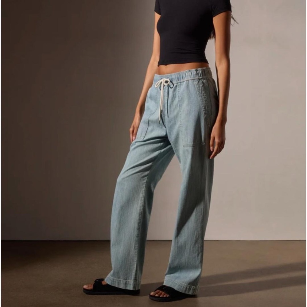 James Perse Light Blue Wide Leg Pants